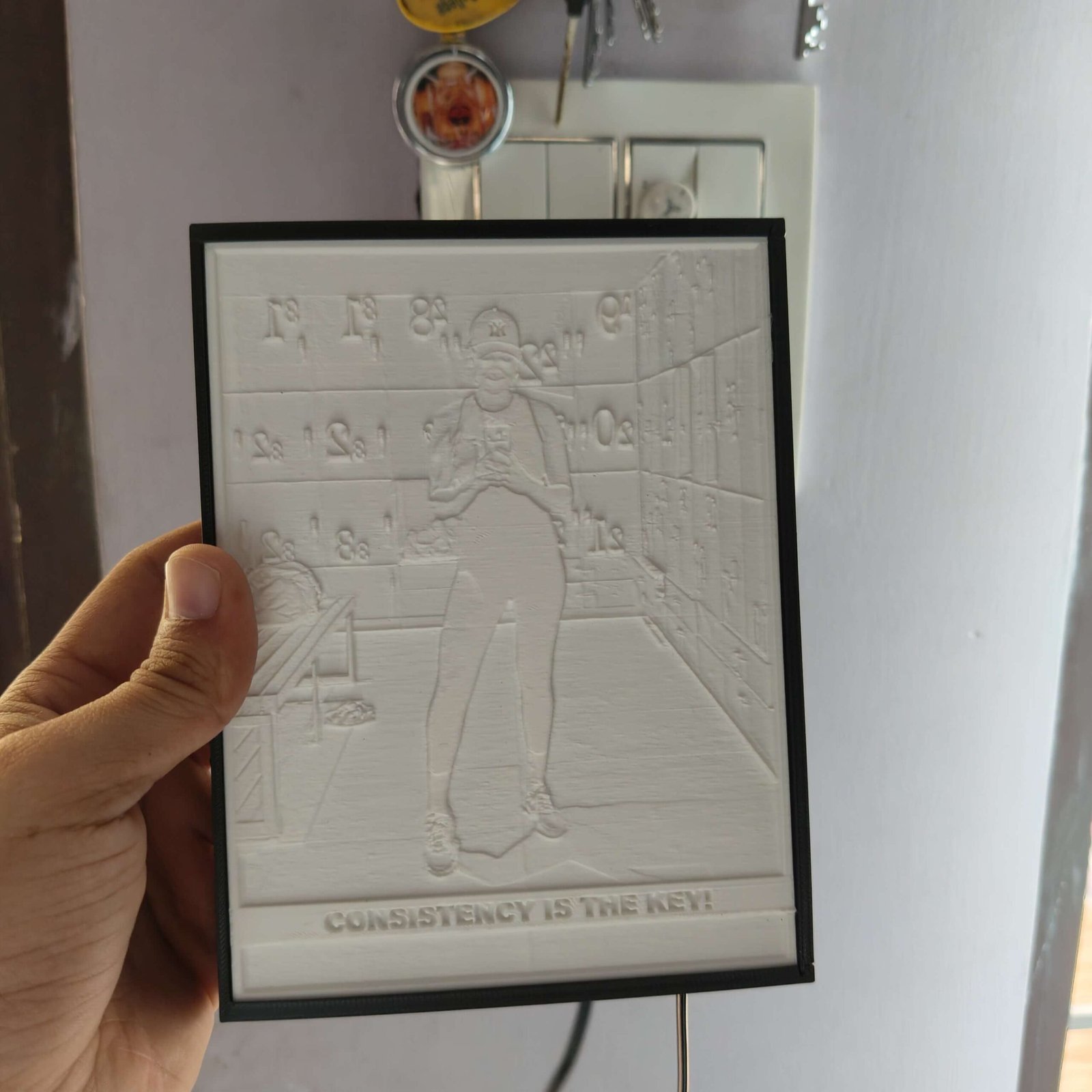3D Karo - Custom 3D Lithophane Photo Frame with LED Light for gym girl