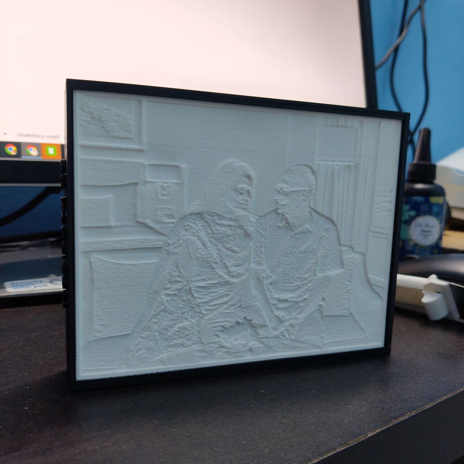 3D Karo - Custom 3D Lithophane Photo Frame with LED Light for mom dad without light