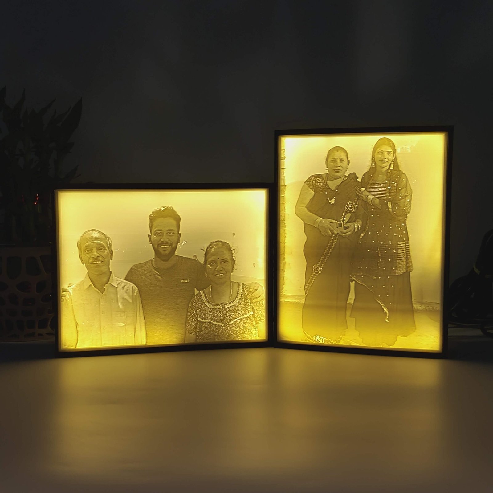 3D Karo - Custom 3D Lithophane Photo Frame with LED Light for parents