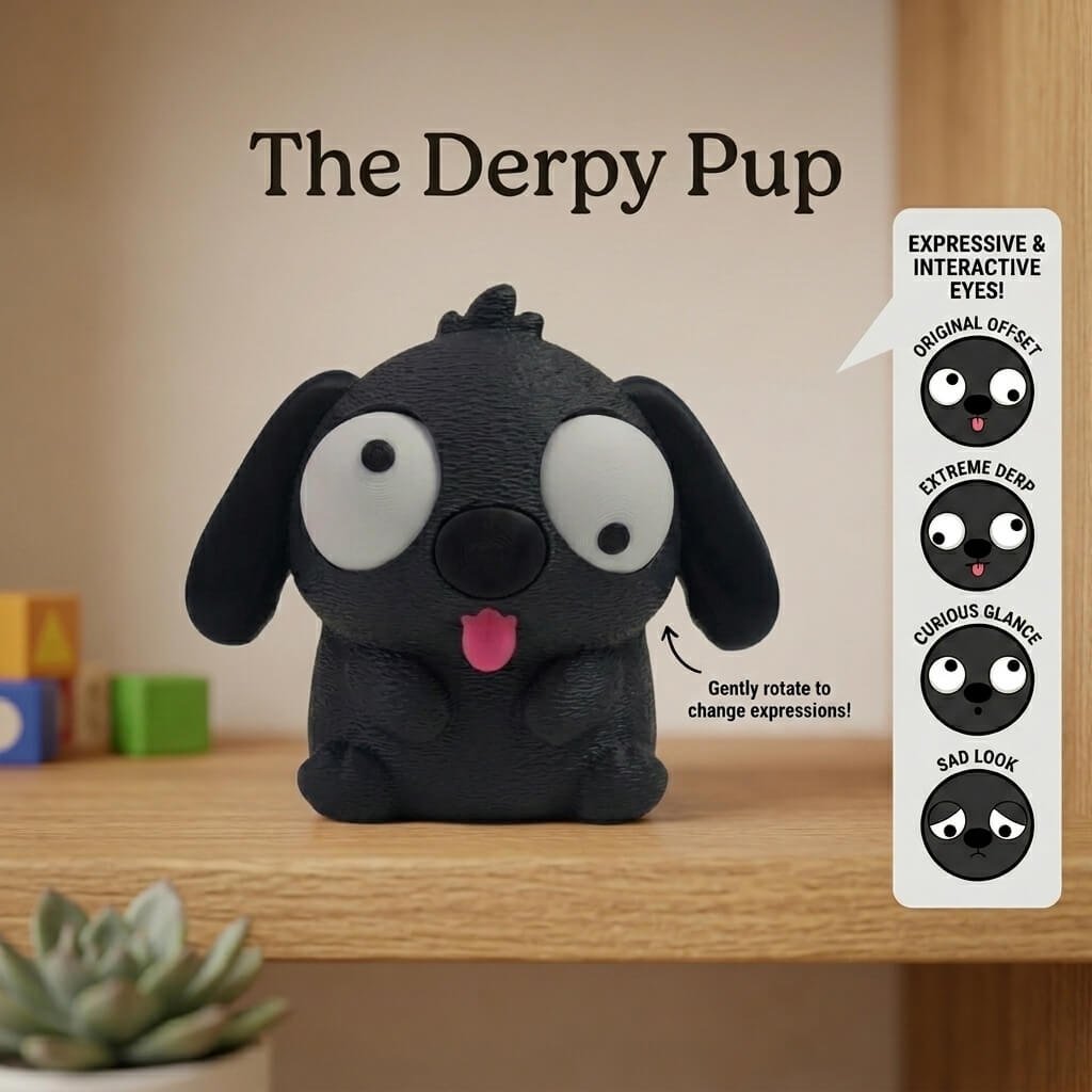 3d karo desk toy puppy black