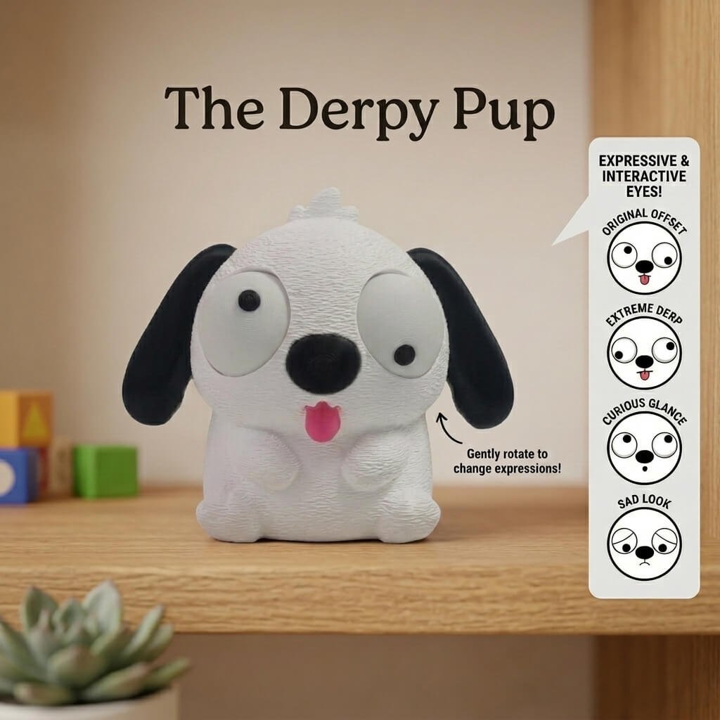 3d karo desk toy puppy black