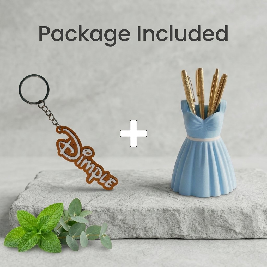 Princess Charm Combo - Princess Dress Beauty Organizer + Custom Name Keychain - Image 12