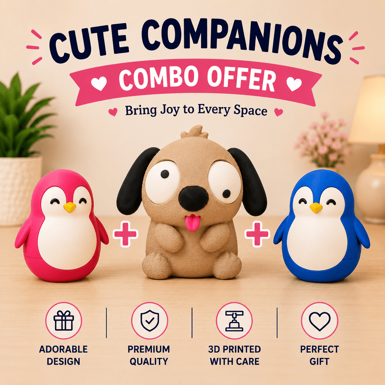 Stress buster toy combo 3d karo