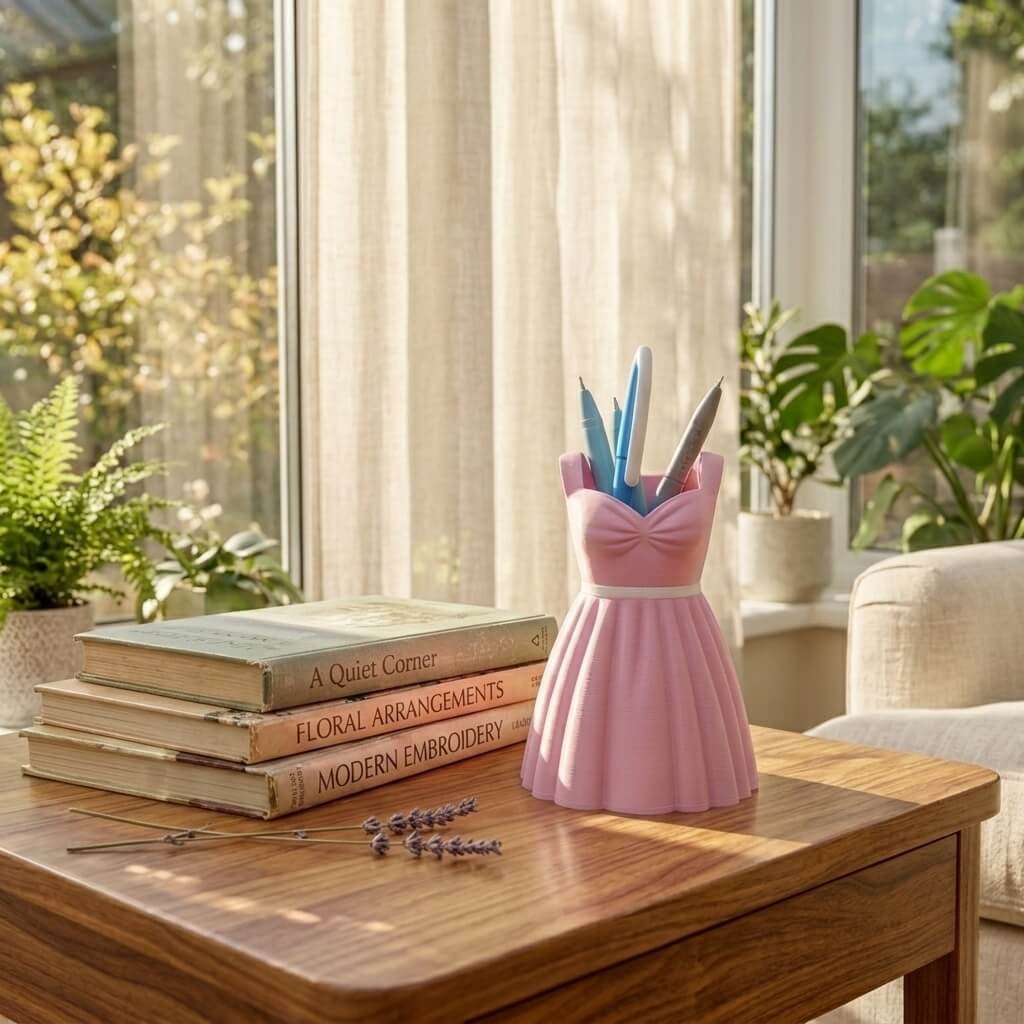 Princess Dress Beauty Organizer near books - 3d karo