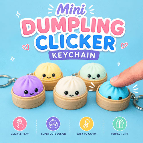 Cute Dumpling Buddy Keychain - Keychain for Car Keys, Bags & for Return Gifting