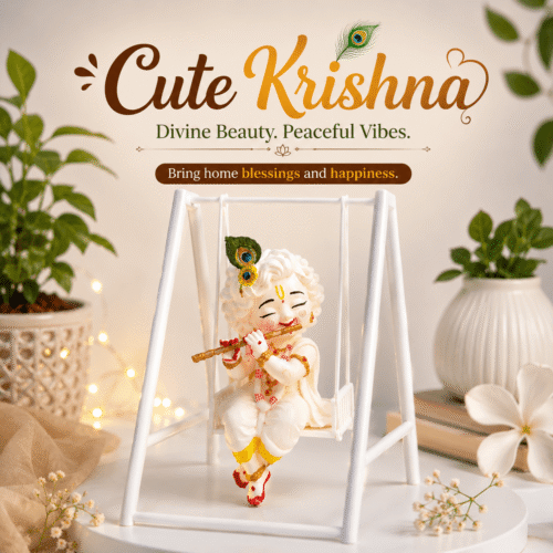 Cute Krishna Ji - 3D Printed Flute Playing Krishna Figurine online